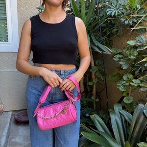 New Juicy Couture Vibrant Pink Crossbody Bag with Pouch